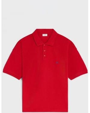 Celine Classic Cotton Polo Shirt - Red
