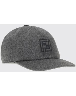 Fendi Ff Wool Felt Hat - Grey