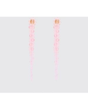 Simone Rocha Hängende Perlenohrringe Aus Messing Und Glas - Pink