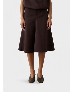 Soeur Cotton Midi Skirt - Black