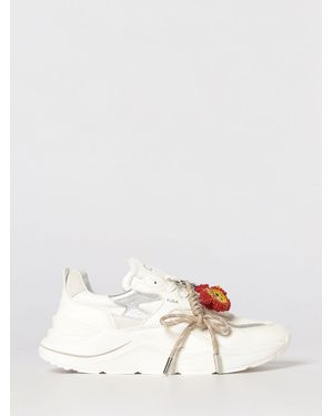 Date Leather Fuga Trainers - Natural