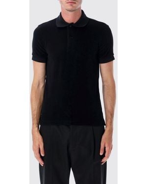 Tom Ford Terry Cotton Polo Shirt - Black