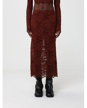 Rabanne Lace Skirt - Red
