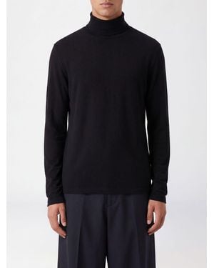 Thom Krom Viskose-Rollkragenpullover Von Mit Rippbündchen - Blau