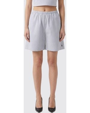 By Malene Birger Pantalones Cortos De Algodón A Rayas - Azul