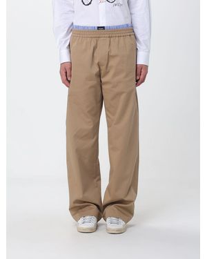 MSGM Jersey Wide Leg Pants - Natural