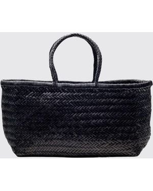 Dragon Diffusion Bolso Mini Flat Gora De Piel Trenzada - Azul
