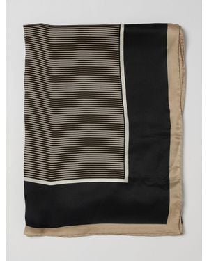 Saint Laurent Cassandre Printed Silk Scarf - Black