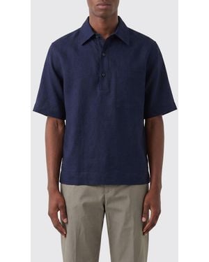 Hevò Short-Sleeved Polo Shirt - Blue