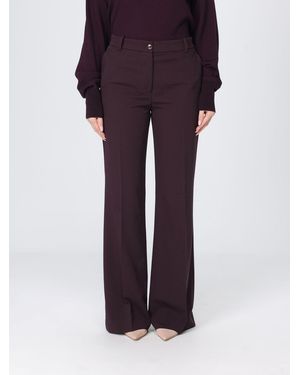 Pinko Petalo Mid-Rise Straight-Leg Crêpe Pants - Purple