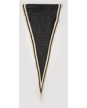 Emporio Armani Printed Silk Foulard - Black