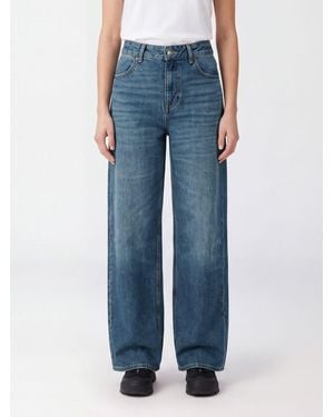Tory Burch Mid-Rise Wide-Leg Five-Pocket Cotton Denim Jeans By - Blue