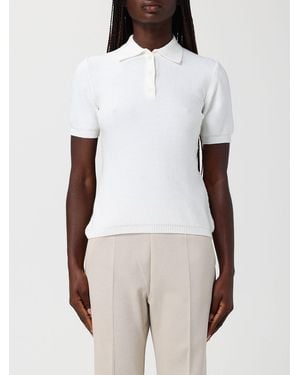 Max Mara Cotton Knit Polo Shirt - White