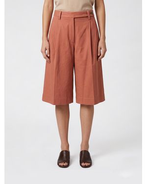 Brunello Cucinelli Leinen-Bermudashorts - Rot