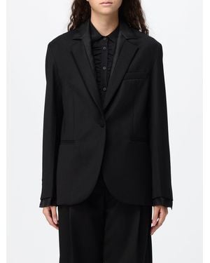 Tela Single-Breasted Virgin Wool Blazer With Peak Lapels - Black