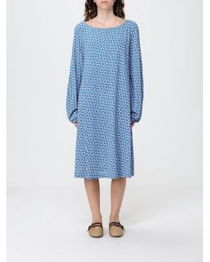 Maliparmi Mini Mouliné Viscose Jersey Dress - Blue