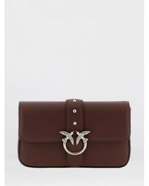 Pinko Baby Love Bag One Slouchy Leather Bag - Brown
