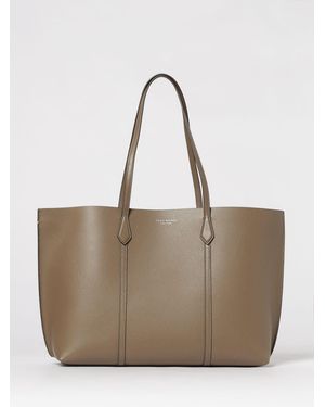 Tory Burch Perry Grained Leather Shopping Bag - Natural