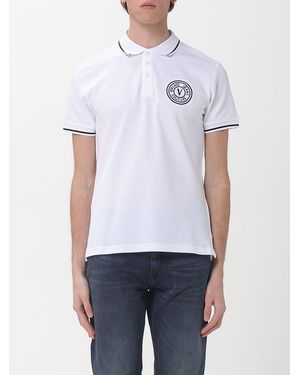 Versace Jeans Couture Cotton Polo Shirt With Logo - White