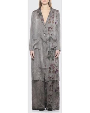 Avant Toi Chaqueta De Seda Con Estampado Floral - Gris