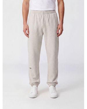 Represent Contrast Embroidered Logo Cotton Jogging Pants - White