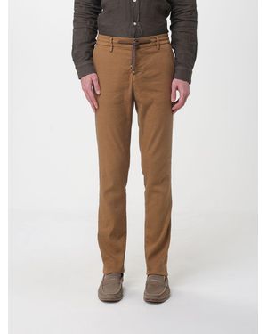 Mason's Linen And Cotton Blend Drawstring Trousers - Natural
