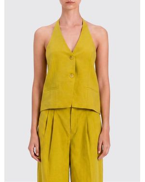 Twinset Linen Blend Vest - Yellow
