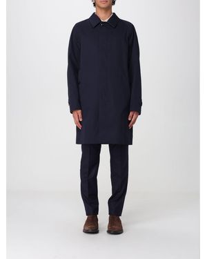 Burberry Knee-Length Single-Breasted Trench Coat - Blue