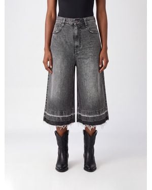 CYCLE Short En Jean Vera Longueur Genou Et Taille Mi-Haute - Gris