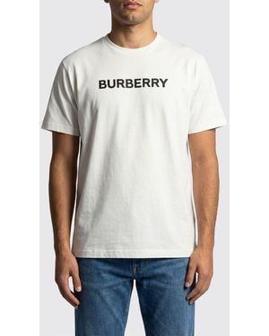 Burberry Cotton T-Shirt With Logo - White