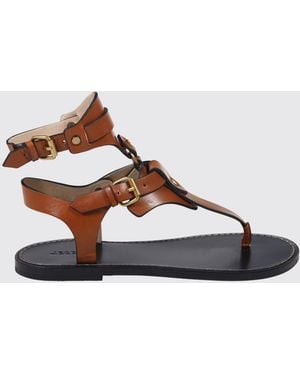 Isabel Marant Eveena Leather Sandals - Brown