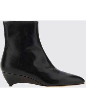 Jil Sander Ankle-Boots Aus Glattem Kalbsleder Mit Mandelförmiger Kappe - Schwarz