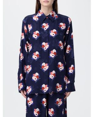 Fendi Silk Shirt With Floral Print - Blue