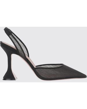AMINA MUADDI Holli Mesh Nylon Slingback - Black