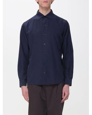 Agnona Classic Cotton And Silk Blend Shirt - Blue