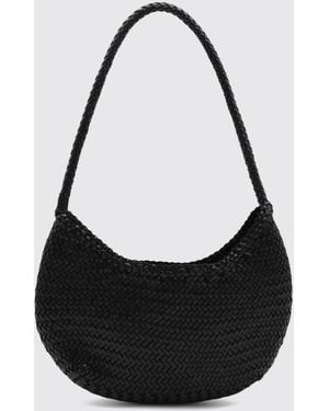 Dragon Diffusion Nova Luna Woven Buffalo Leather Shoulder Bag - Black