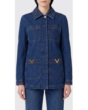 Valentino Giacca Di Jeans Vlogo - Blu