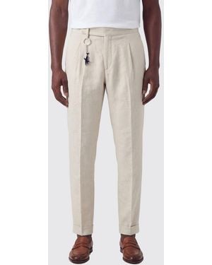 Paul & Shark Paul &Amp Shark Linen And Cotton Chino Trousers - Natural