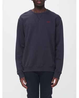 La Martina Turtleneck Zip-Up Sweatshirt With Contrast Logo - Blue