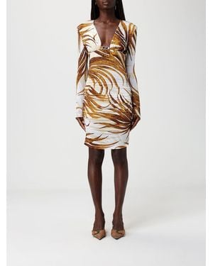 Just Cavalli Printed Jersey Mini Dress - White