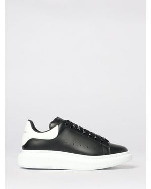 McQueen Oversized Leather Trainers - Black