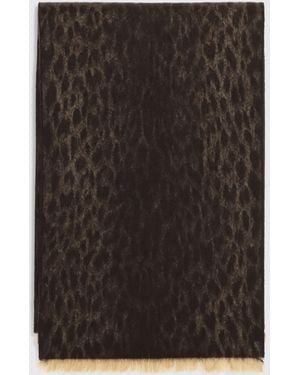 Gucci Wende-Schal Aus Merinowolle Mit Gg-Monogramm Und Animal-Print - Schwarz