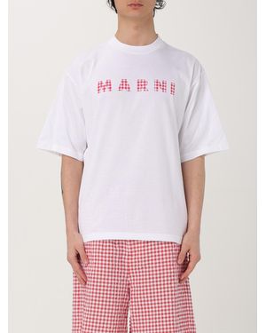 Marni T-Shirt À Logo Imprimé - Blanc