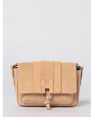 Hogan Mini Hobo Suede Bag - Natural