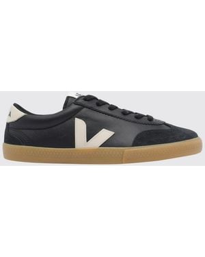 Veja Volley O.T. Leather Low-Top Sneakers With Contrast Logo - White