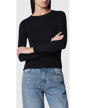 Flore Flore Langärmeliges Slim-Fit-T-Shirt Aus Bio-Baumwolle - Blau