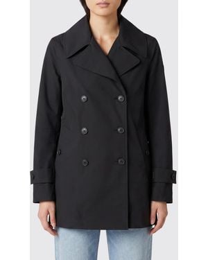 Save The Duck Double-Breasted Trench Coat - Black