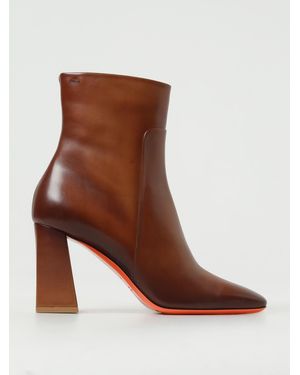 Santoni Flat Ankle Boots - Brown