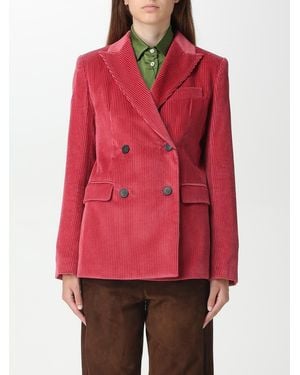 Weekend by Maxmara Corduroy Doublebreasted Blazer - Red