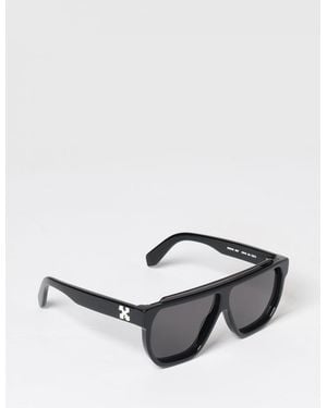 Off-White c/o Virgil Abloh Rounded Aviator Acetate Sunglasses With Arrow Logo - Black